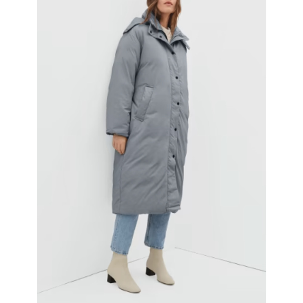 NWT Everlane The Duvet Puffer Coat in Smoke Blue